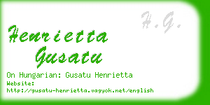 henrietta gusatu business card